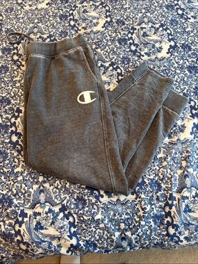 Champion womens Dark Gray Jogger Sweatpants with Logo